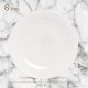 Durable Porcelain 6-Piece Dessert Plate Set, Elegant White Serving Plates (6-inch dessert plates)