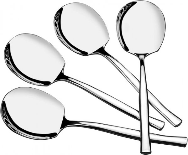 8 Pieces Stainless Steel Serving Spoon, Large Serving Tablespoons, Silver Buffet Serving Spoons Set